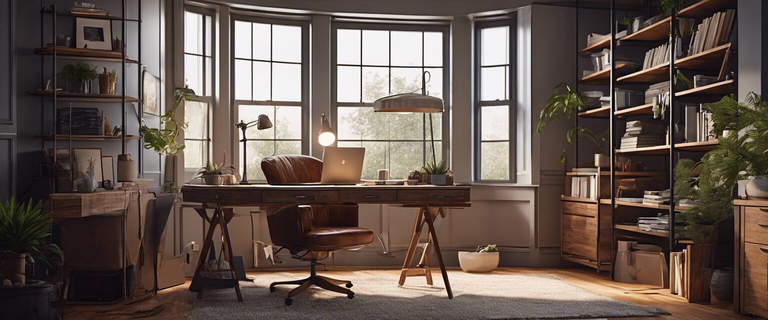 Cozy home office space