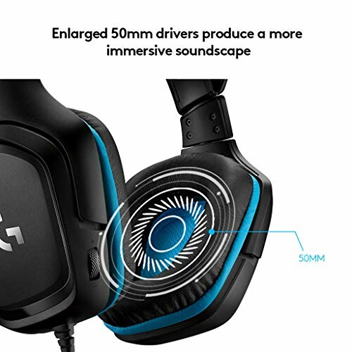 Gaming headset with enlarged 50mm drivers for immersive sound