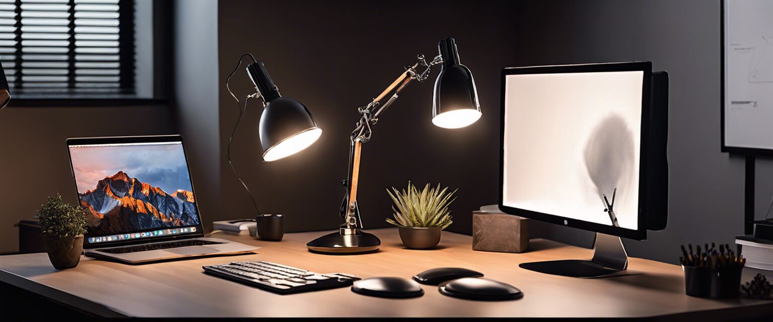 Various home office lighting options